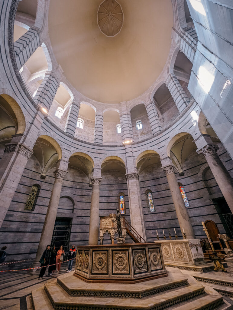 Some areas were being renovated in the Baptistery when we went