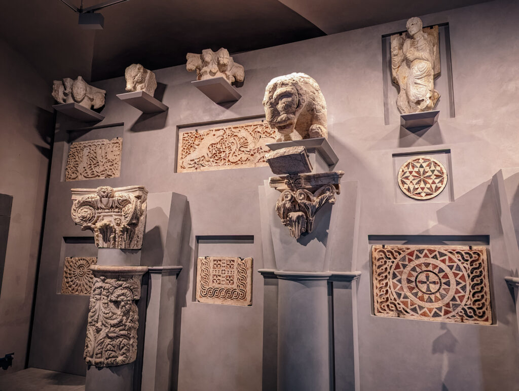 Old elements of the buildings in the area on display in the Opera Museum