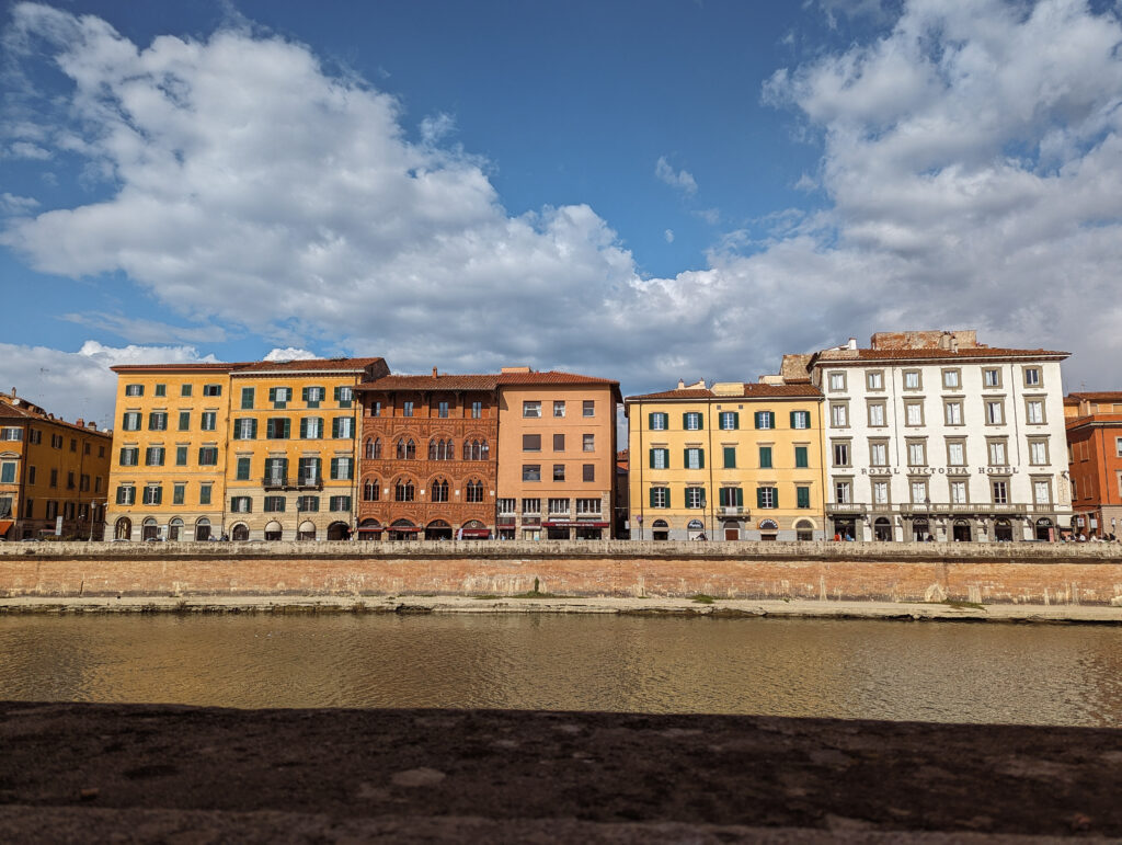 Buildings along the Arno River