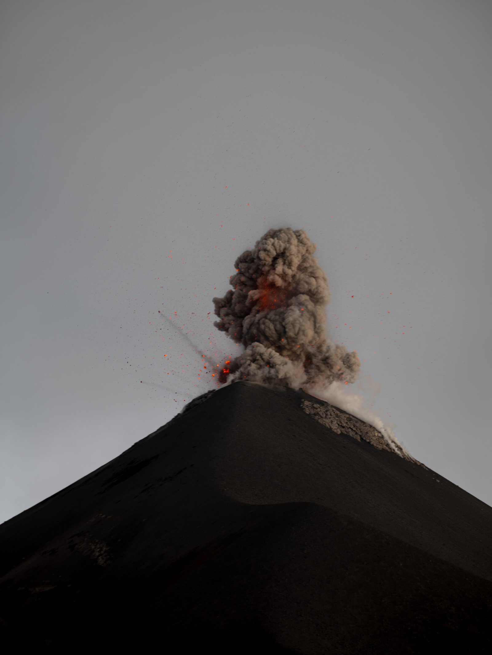 Volcan de Fuego erupting