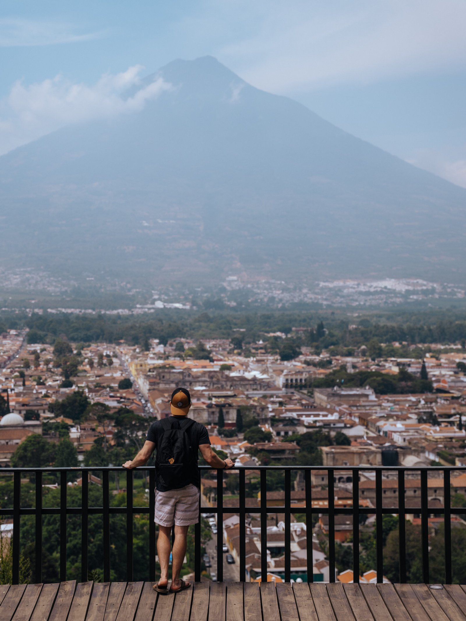 Matt overlooking Antigua from Cerro de la Cruz