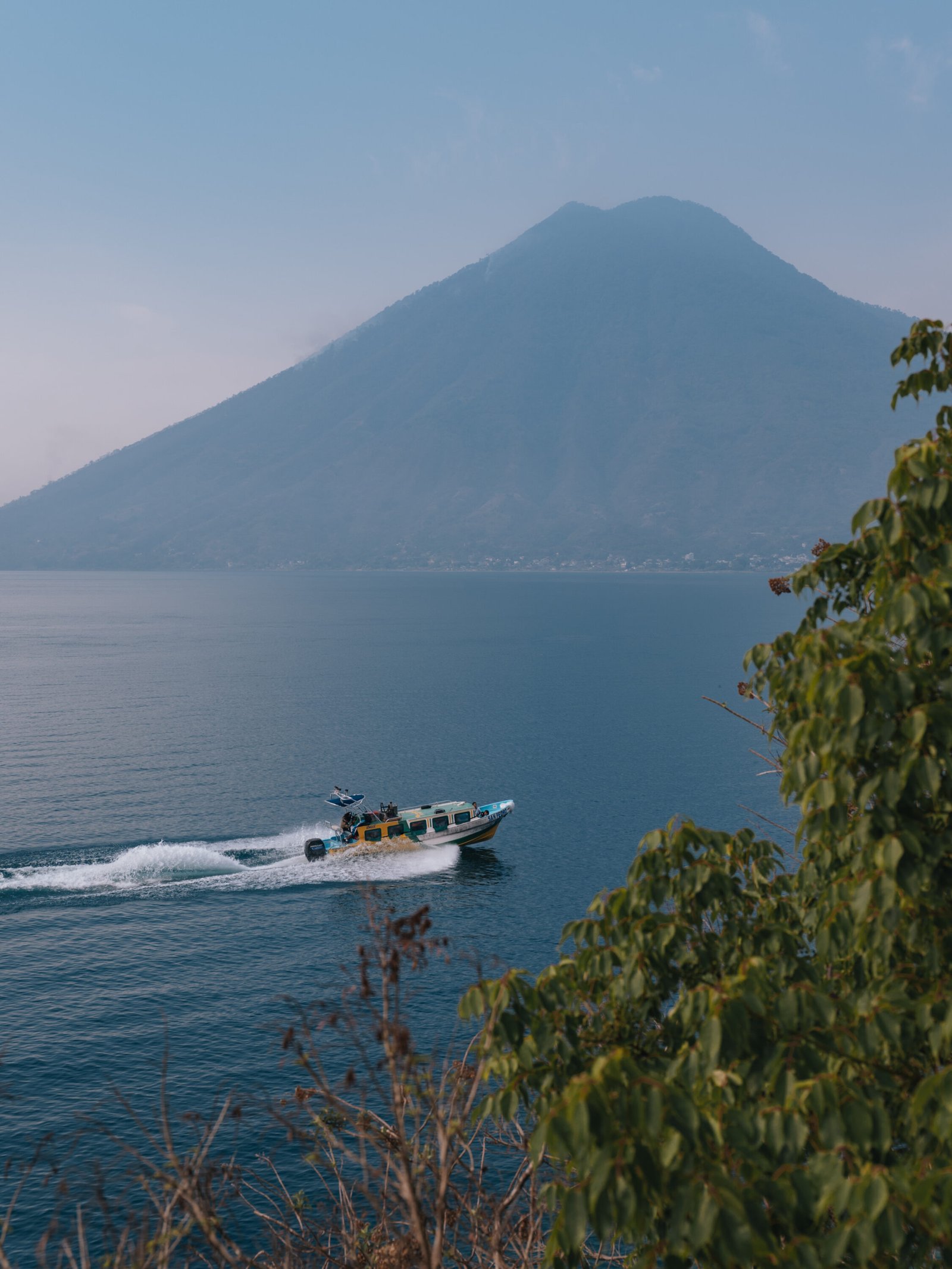 A lancha on Lago de Atitlán