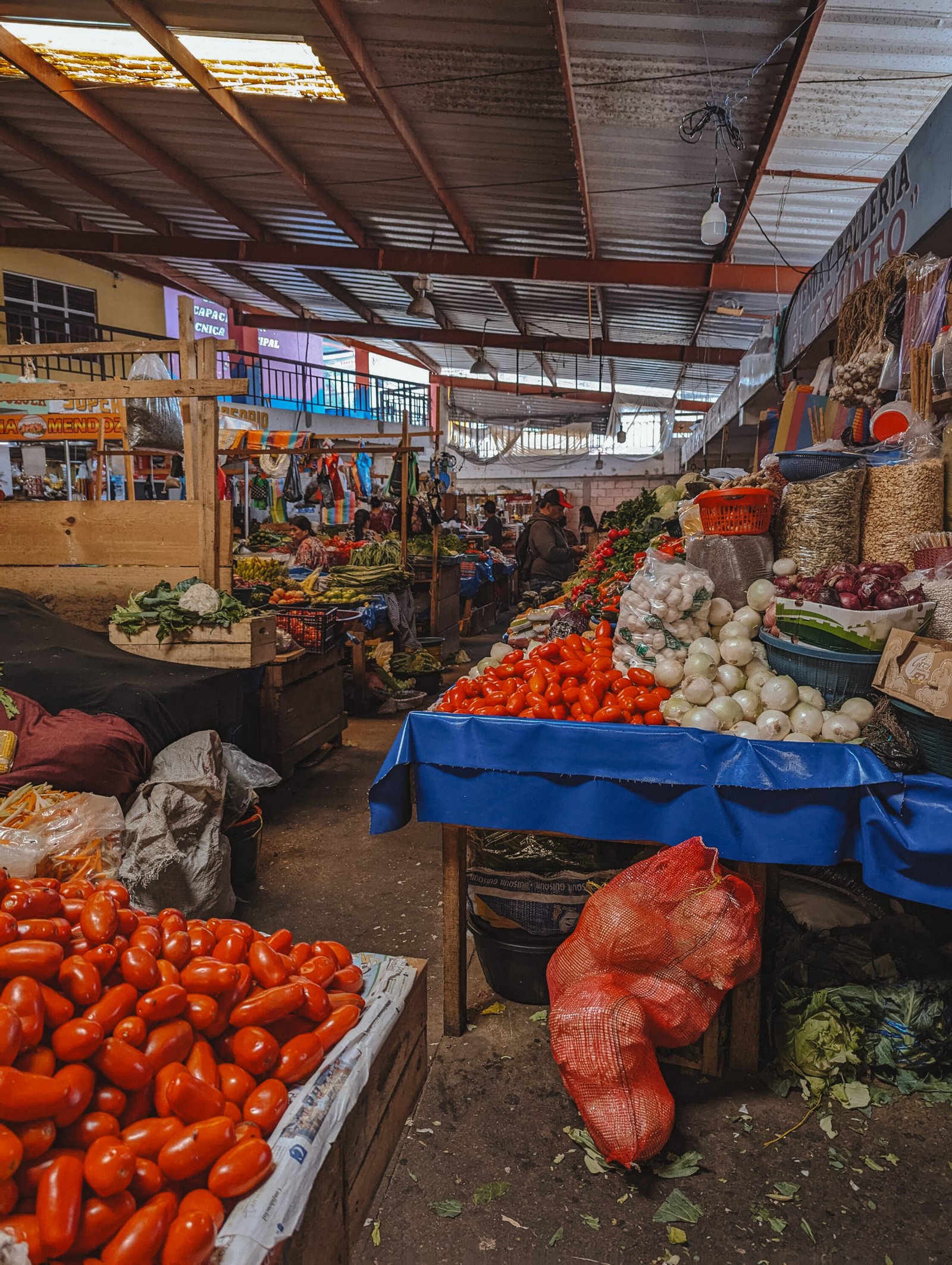 Produce stands in the Mercado Municipal - Things to do in Panajachel