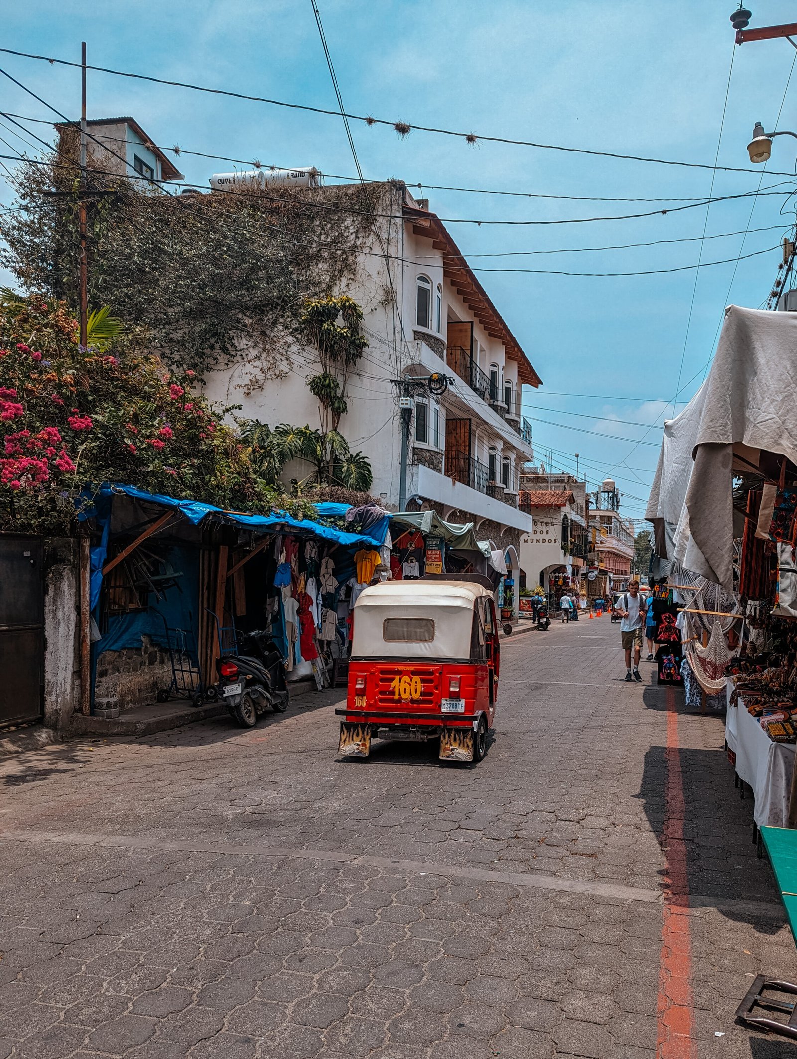 A tuk tuk in the streets of Panajachel