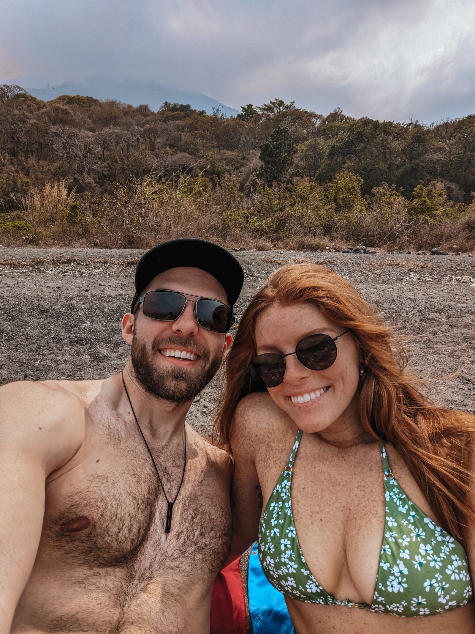 Lia & Matt lounging on Playa La Finca