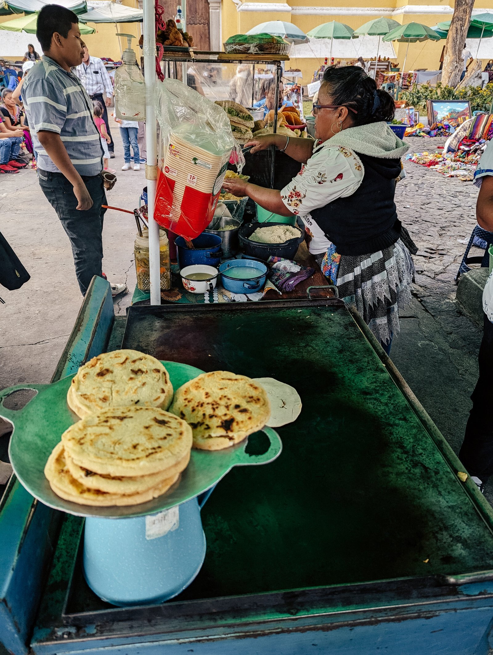 Pupusas from the market near
Iglesia del la Merced