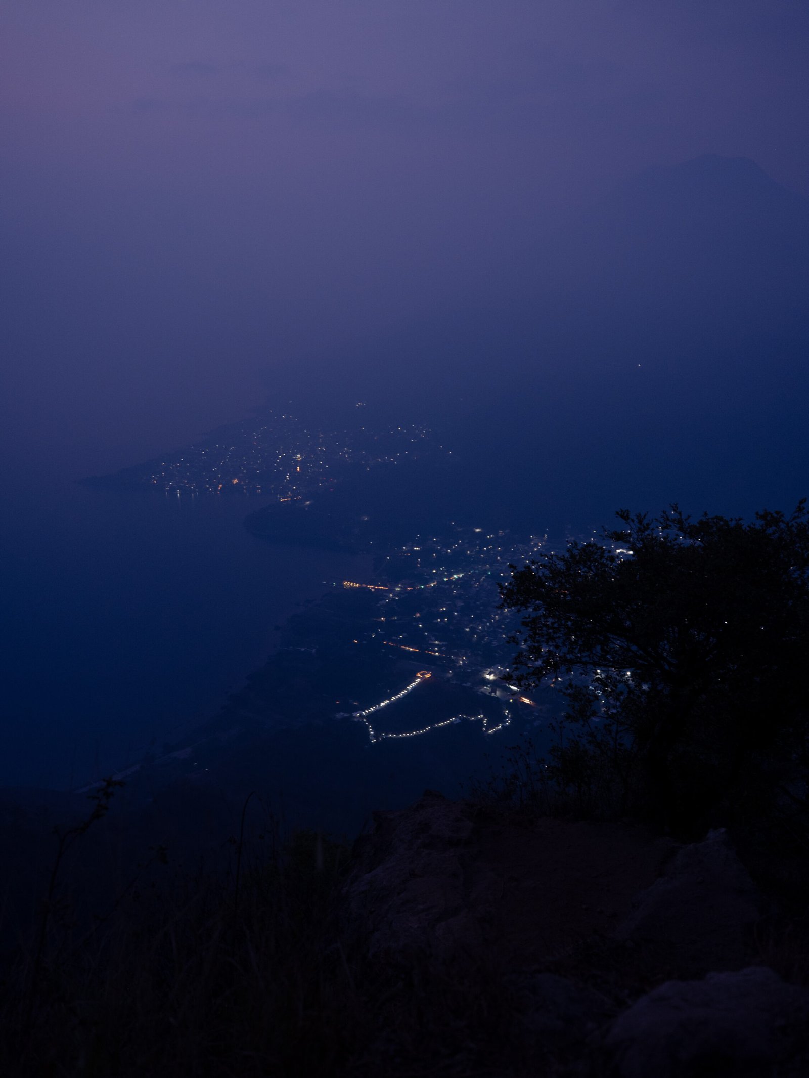 Lights of San Pedro and San Juan below