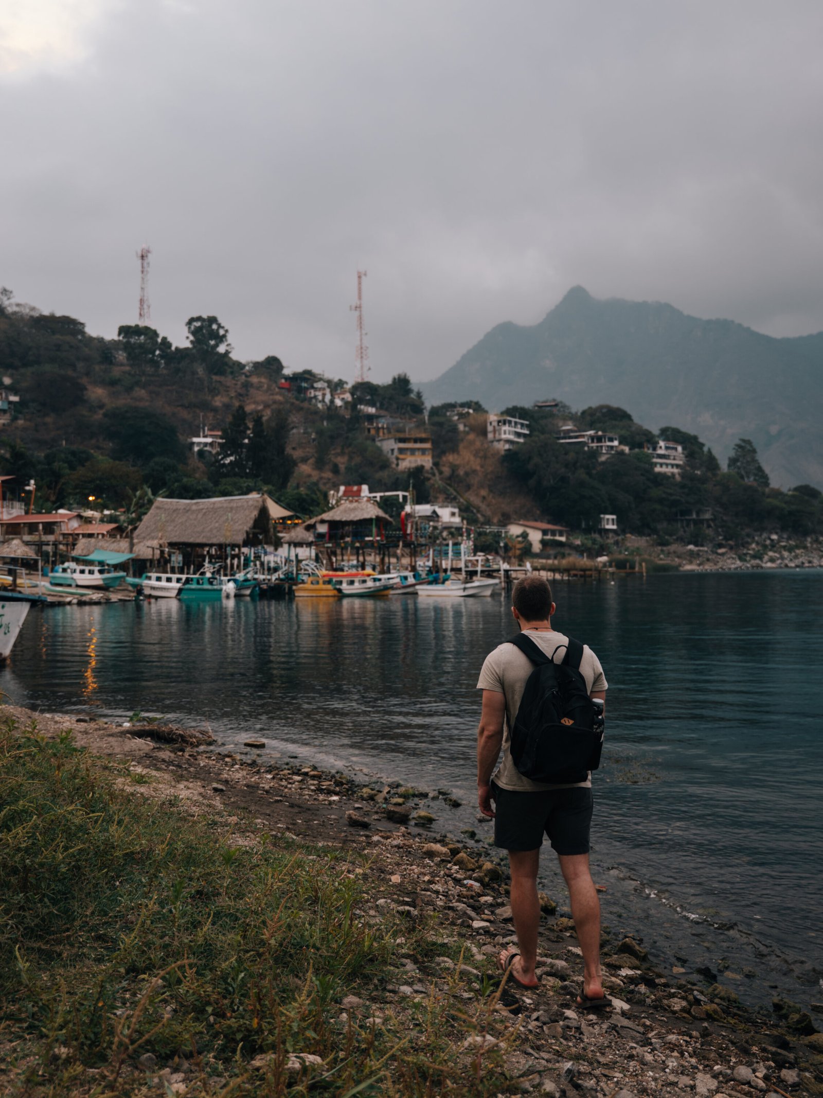 Matt walking on the shores of San Pedro La Laguna