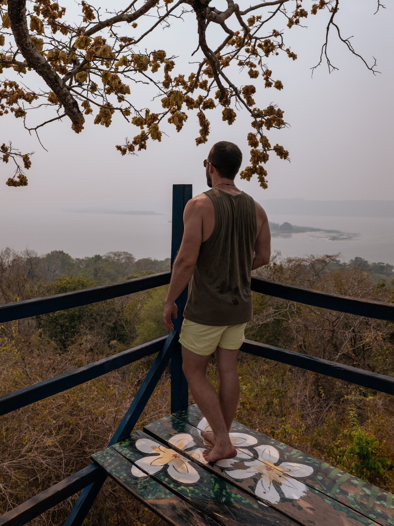 Matt taking in the smoky views from the top