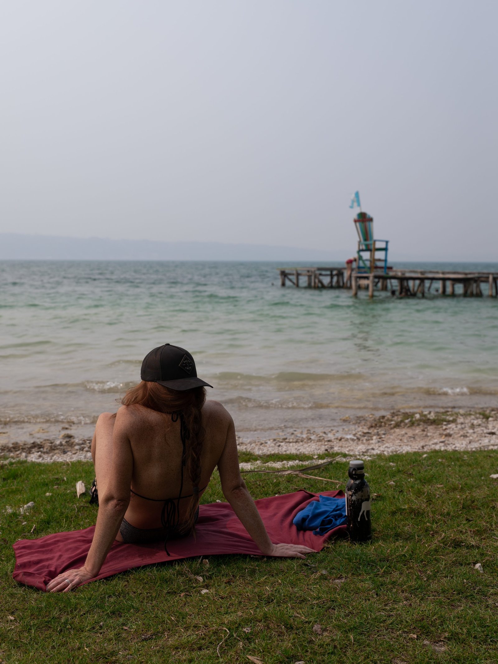 Lia relaxing on the shores