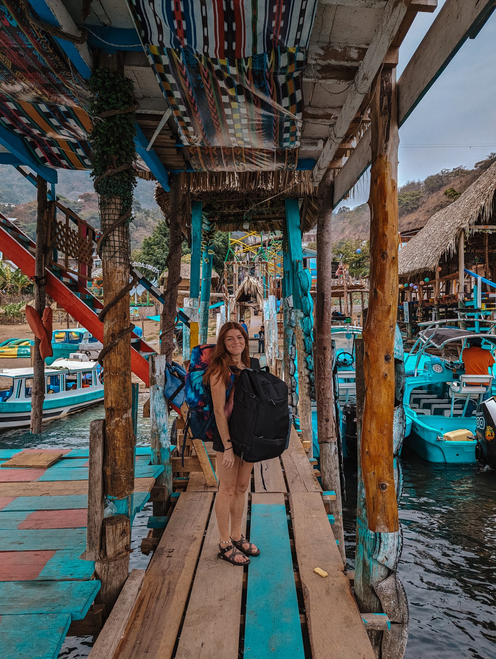 Arriving in San Pedro via lancha from Panajachel