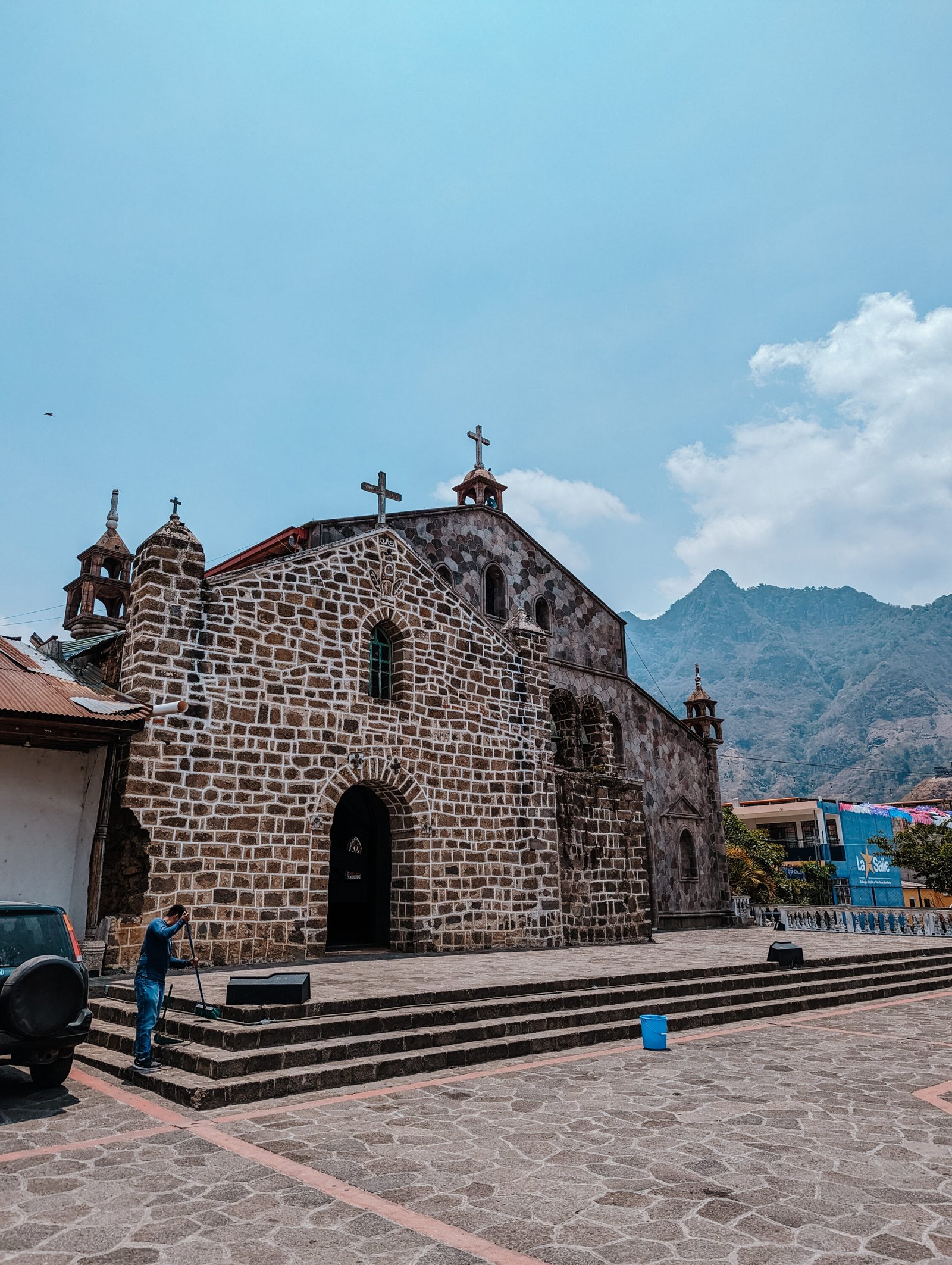 The church on the main square in San Juan