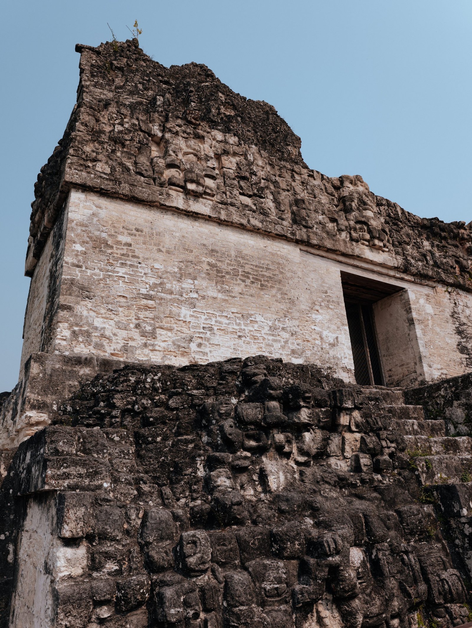 The top of one of the temples - Tikal National Park